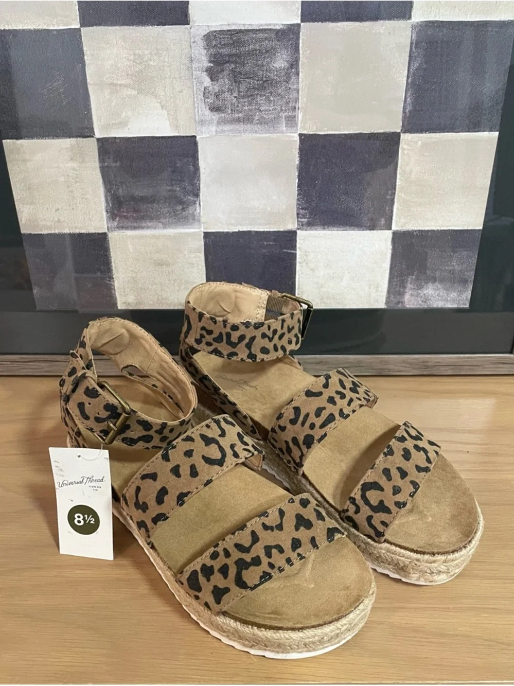 Universal Thread Agnes Leopard Print Espadrille Platform Sandals